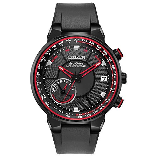Citizen CC3039-08EサテライトウェーブGPSストラップウォッチ 黒い